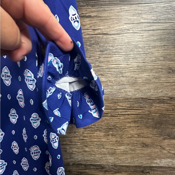 Lilly Pulitzer Blue Resort Sheath Dress with Bell Sleeves - Picture 7 of 11